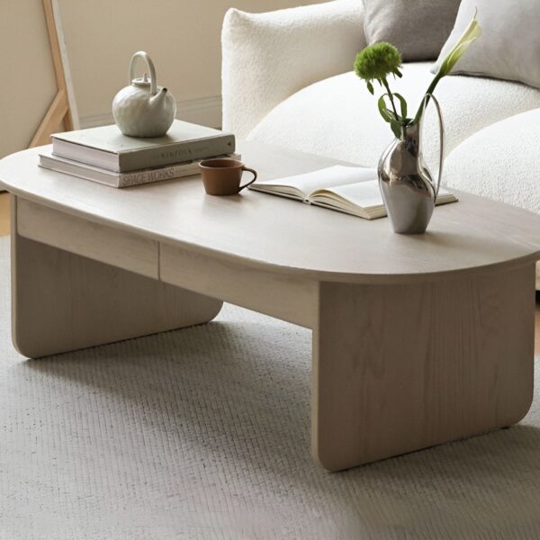 Mesa De Centro Kaori 2 Cajones 120 X 37