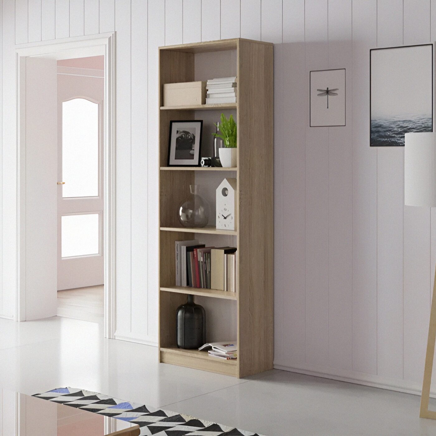 Estante Moris 5 divisiones Color Madera