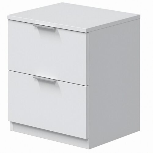 Mesa de Noche Ancona con 2 cajones - Blanco