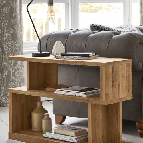 Mesa auxiliar Arezzo moderna funcional 2 estante