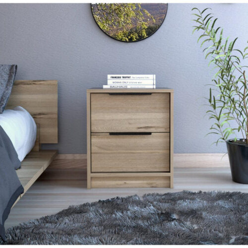 Mesa de Noche Lesly, con 2 Cajones