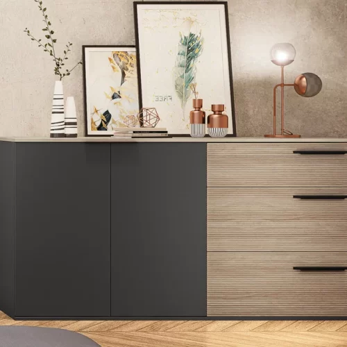 Cómoda Oporto 3 Cajones y 2 Puertas