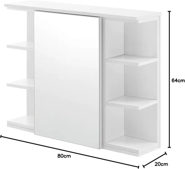 Transforma tu espacio de almacenamiento con el Gabinete con Espejo Central y Repisas Externas. Aprovecha su diseño contemporáneo, su innovador sistema de almacenamiento y su durabilidad para mantener tu hogar organizado y con estilo