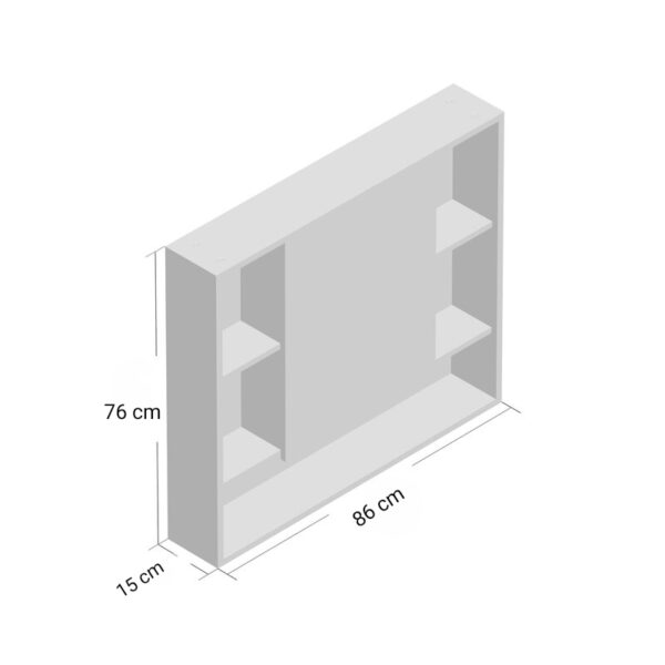 botiquín de superficie con espejo central y 7 estantes fijos es una inversión inteligente para cualquier hogar. No solo mejora la organización y funcionalidad de tu baño, sino que también añade un toque de elegancia y modernidad.