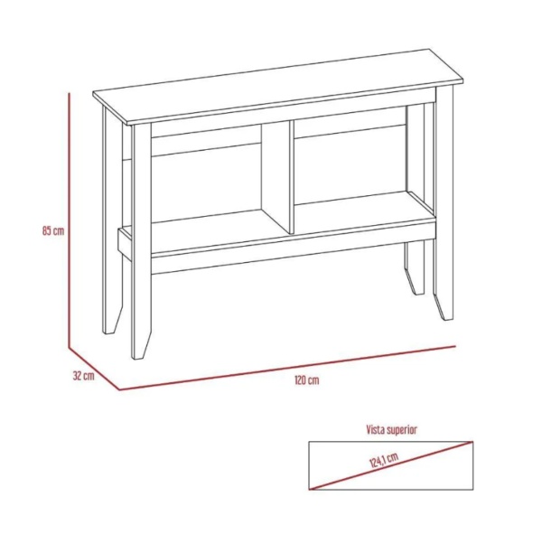 Aprovecha la gran oferta de La mesa consola moderna en color rovere es la opción perfecta para quienes buscan un mueble que combine estilo y funcionalidad. Con su diseño elegante, materiales de alta calidad y 2 prácticos estantes bajo, esta mesa consola no solo mejorará la estética de tu hogar, sino que también te proporcionará un espacio de almacenamiento adicional.