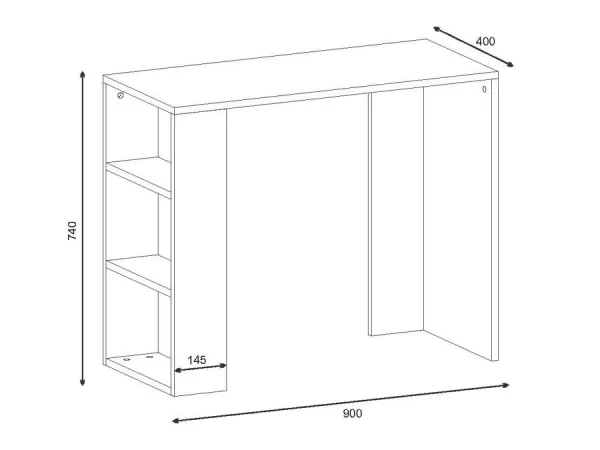 gran oferta con Este escritorio con 3 estantes lateral izquierdo es la elección ideal para quienes necesitan un espacio de trabajo eficiente, organizado y con un diseño moderno. Su acabado en blanco aporta una estética limpia y versátil que se adapta a cualquier estilo decorativo.