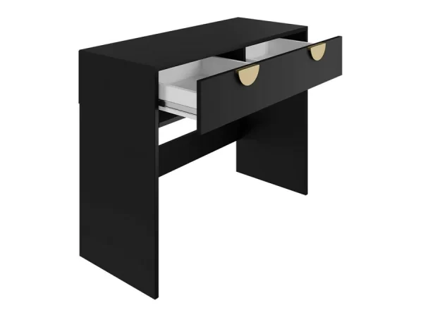 La mesa consola moderna en color negro es la opción perfecta para quienes buscan un mueble que combine estilo y funcionalidad. Con su diseño elegante, materiales de alta calidad y un amplio cajon con 2 divisiones aprovecha esta oferta.