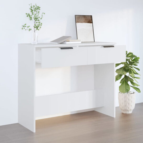 La mesa consola moderna en color blanco es la opción perfecta para quienes buscan un mueble que combine estilo y funcionalidad. Con su diseño elegante, materiales de alta calidad y 2 amplios cajones en oferta