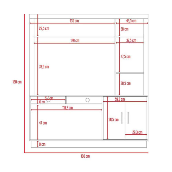 Aprovecha la oferta de Este centro de entretenimiento en color Rovere es la opción perfecta para quienes buscan un mueble que combine funcionalidad y estilo en su sala de estar. Su diseño moderno, combinado con la alta calidad de los materiales y acabados, lo convierte en una elección ideal para optimizar el espacio y organizar tus dispositivos electrónicos y otros objetos esenciales.