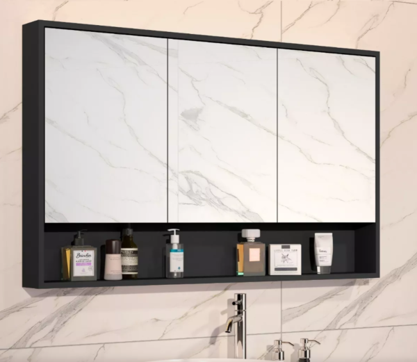 El gabinete de baño moderno en color negro es la solución perfecta para quienes buscan funcionalidad y estilo en un solo mueble. Con su diseño elegante, espejo incorporado y almacenamiento optimizado, este gabinete transformará tu baño en un espacio ordenado y estilizado aprovecha la oferta.