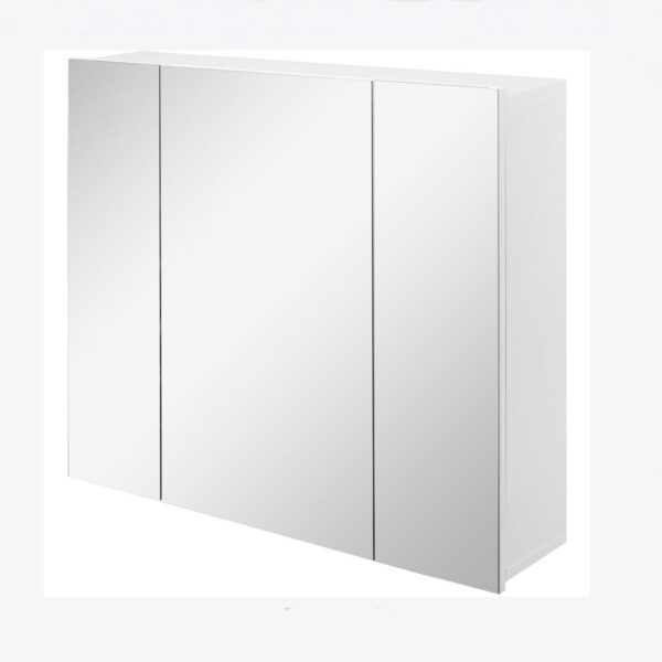 Descubre el complemento ideal para tu baño con nuestro gabinete de baño moderno en color blanco, diseñado para combinar funcionalidad y estilo en un solo mueble. Este gabinete de pared cuenta con tres puertas con espejo y dos estantes internos que proporcionan un almacenamiento eficiente, al tiempo que aporta un toque de elegancia a tu baño.