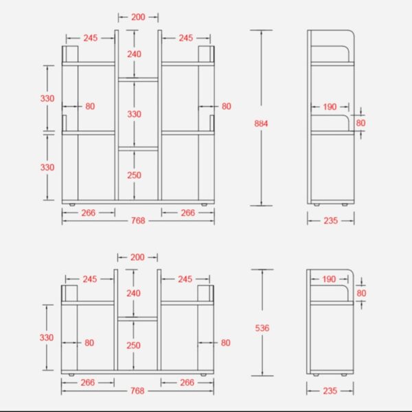 Este estante moderno en Blanco Roble Jerez es la solución perfecta para quienes buscan combinar estilo y funcionalidad en su hogar u oficina. Con sus 12 divisiones y múltiples repisas, ofrece un amplio espacio de almacenamiento