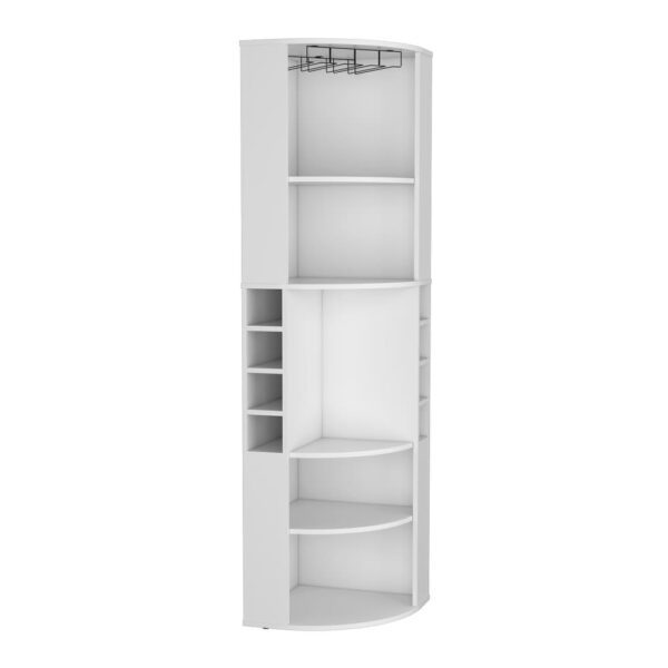 Aprovecha la oferta de Este bar esquinero en color Blanco es la solución perfecta para quienes buscan un mueble funcional y elegante que se adapte a cualquier rincón de su hogar. Su diseño moderno, junto con los materiales de alta calidad y su amplio espacio de almacenamiento, hacen de este bar una pieza imprescindible para los amantes del buen gusto y la organización.