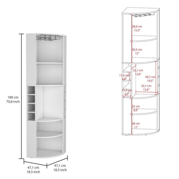 Aprovecha la oferta de Este bar esquinero en color Blanco es la solución perfecta para quienes buscan un mueble funcional y elegante que se adapte a cualquier rincón de su hogar. Su diseño moderno, junto con los materiales de alta calidad y su amplio espacio de almacenamiento, hacen de este bar una pieza imprescindible para los amantes del buen gusto y la organización.