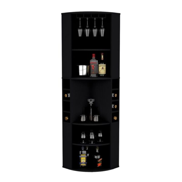 Aprovecha la oferta de Este bar esquinero en color Wengue es la solución perfecta para quienes buscan un mueble funcional y elegante que se adapte a cualquier rincón de su hogar. Su diseño moderno, junto con los materiales de alta calidad y su amplio espacio de almacenamiento, hacen de este bar una pieza imprescindible para los amantes del buen gusto y la organización.