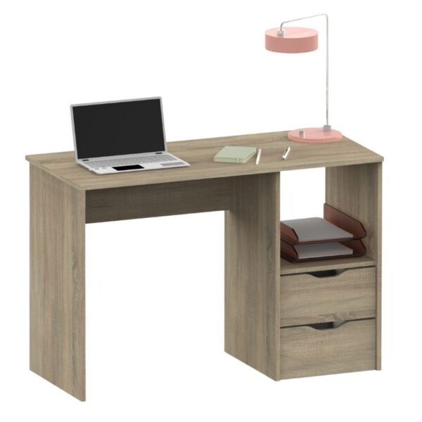 Aprovecha la oferta de esta mesa escritorio de oficina en color miel es la combinación perfecta de elegancia, funcionalidad y durabilidad. Su diseño moderno, junto con los cajones con correderas telescópicas y el estante adicional, te ofrecen todo lo que necesitas para mantener tu espacio de trabajo organizado y productivo.