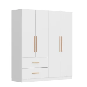 Este ropero moderno de 4 puertas abatibles y 2 cajones es la opción perfecta para quienes buscan un mueble que combine funcionalidad y elegancia aprovecha la oferta.