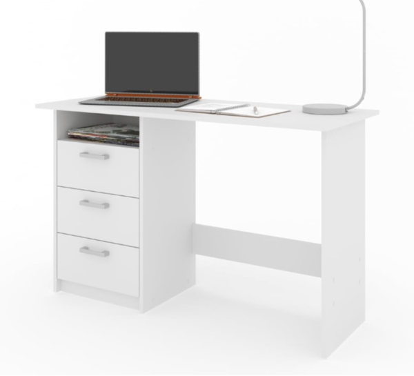 Aprovecha la super oferta de La mesa escritorio de oficina en color blanco es la combinación perfecta de elegancia, funcionalidad y durabilidad. Su diseño moderno, junto con los cajones con correderas telescópicas y una mesa amplia, te ofrecen todo lo que necesitas para mantener tu espacio de trabajo organizado y productivo.