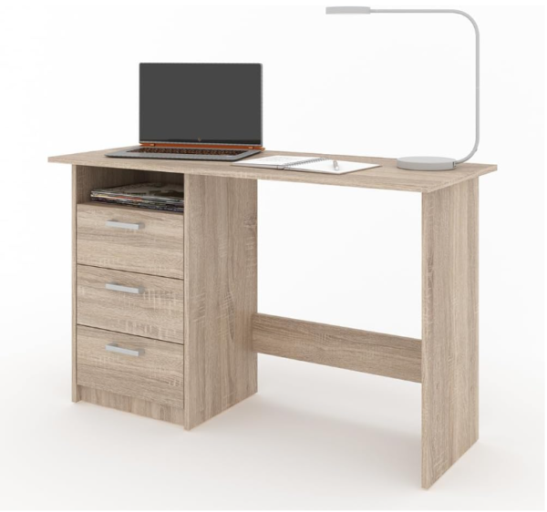 Aprovecha la super oferta La mesa escritorio de oficina en color roble es la combinación perfecta de elegancia, funcionalidad y durabilidad. Su diseño moderno, junto con los cajones con correderas telescópicas y una mesa amplia, te ofrecen todo lo que necesitas para mantener tu espacio de trabajo organizado y productivo.