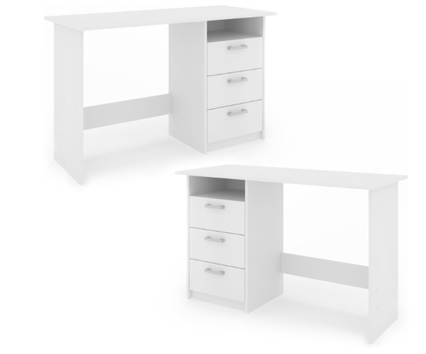 Aprovecha la super oferta de La mesa escritorio de oficina en color blanco es la combinación perfecta de elegancia, funcionalidad y durabilidad. Su diseño moderno, junto con los cajones con correderas telescópicas y una mesa amplia, te ofrecen todo lo que necesitas para mantener tu espacio de trabajo organizado y productivo.