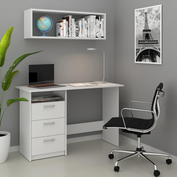 Aprovecha la super oferta de La mesa escritorio de oficina en color blanco es la combinación perfecta de elegancia, funcionalidad y durabilidad. Su diseño moderno, junto con los cajones con correderas telescópicas y una mesa amplia, te ofrecen todo lo que necesitas para mantener tu espacio de trabajo organizado y productivo.