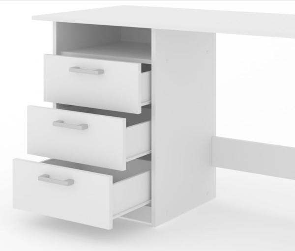 Aprovecha la super oferta de La mesa escritorio de oficina en color blanco es la combinación perfecta de elegancia, funcionalidad y durabilidad. Su diseño moderno, junto con los cajones con correderas telescópicas y una mesa amplia, te ofrecen todo lo que necesitas para mantener tu espacio de trabajo organizado y productivo.