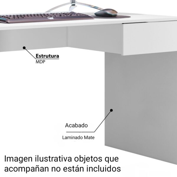 AliMueblesjyl los mejores muebles del peru Aprovecha la oferta de El escritorio gamer en color blanco es la opción perfecta para quienes buscan combinar funcionalidad y estilo moderno en un solo mueble. Su diseño con cajón sin tirador y deslizantes telescópicos suaves garantiza una experiencia de uso cómoda y eficiente, mientras que los 2 estantes abiertos ofrecen espacio adicional para almacenamiento o decoración.