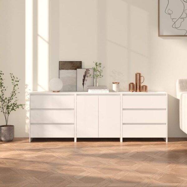 Aparador Moderno de 3 Cuerpos en Color Blanco: Elegancia y Funcionalidad en un Solo Mueble Descubre el perfecto equilibrio entre estilo y funcionalidad con nuestro aparador moderno de 3 cuerpos en color Blanco. Este mueble, con un diseño contemporáneo y líneas limpias, es ideal para organizar y embellecer cualquier espacio de tu hogar.