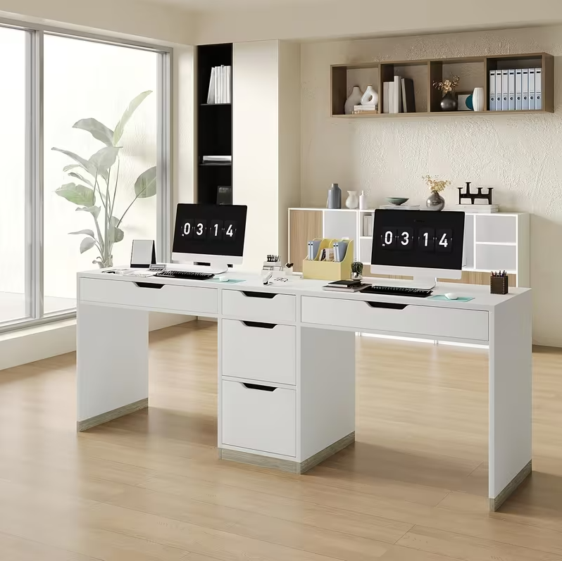 Escritorio Dewar 5 Cajones Color Blanco 190X73cm - Imagen 4