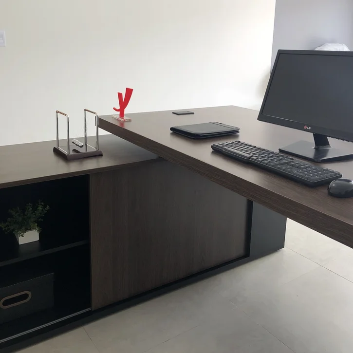 ESCRITORIO EJECUTIVO EN L GOREY DE OFICINA CON GABINETE 202CM - Imagen 8