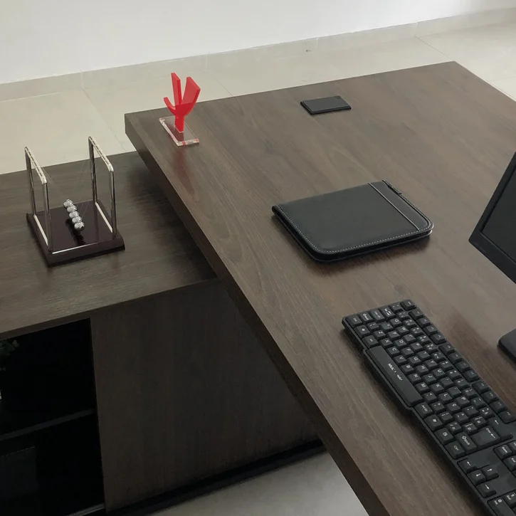 ESCRITORIO EJECUTIVO EN L GOREY DE OFICINA CON GABINETE 202CM - Imagen 7