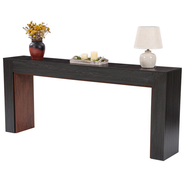 APARADOR CONSOLA BEGUR PARA PASILLO ROBLE NEGRO 200CM - Imagen 6